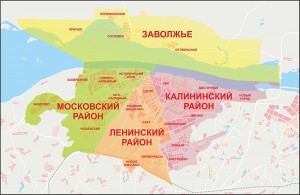 Карта районов города Чебоксары